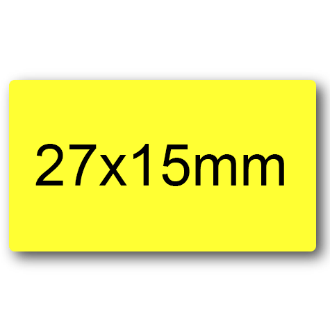 wereinaristea EtichetteAutoadesive 27x15mm(15x27) CartaGIALLA Adesivo permanente, su foglietti da cm 15,2x12,5. 35 etichette per foglietto.