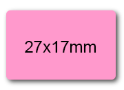 wereinaristea EtichetteAutoadesive 27x17mm(17x27) CartaROSA Adesivo permanente, su foglietti da cm 15,2x12,5. 30 etichette per foglietto SOG10020rosa