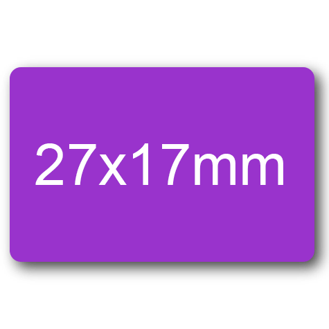 wereinaristea EtichetteAutoadesive 27x17mm(17x27) CartaVIOLA Adesivo permanente, su foglietti da cm 15,2x12,5. 30 etichette per foglietto.