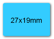 wereinaristea EtichetteAutoadesive 27x19mm(19x27) CartaAZZURRA AZZURRO, adesivo permanente, su foglietti da cm 15,2x12,5. 28 etichette per foglietto.