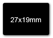 wereinaristea EtichetteAutoadesive 27x19mm(19x27) CartaNERA Adesivo permanente, su foglietti da cm 15,2x12,5. 28 etichette per foglietto.