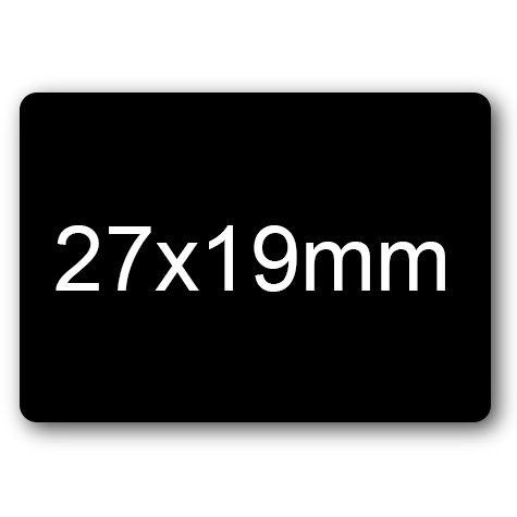 wereinaristea EtichetteAutoadesive 27x19mm(19x27) CartaNERA Adesivo permanente, su foglietti da cm 15,2x12,5. 28 etichette per foglietto.