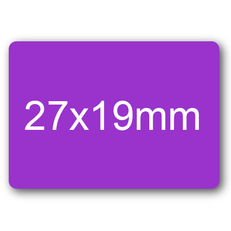 wereinaristea EtichetteAutoadesive 27x19mm(19x27) CartaVIOLA VIOLA, adesivo permanente, su foglietti da cm 15,2x12,5. 28 etichette per foglietto.