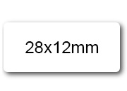 wereinaristea EtichetteAutoadesive 28x12mm(12x28) CartaBIANCA Adesivo permanente, su foglietti da cm 15,2x12,5. 40 etichette per foglietto SOG10022