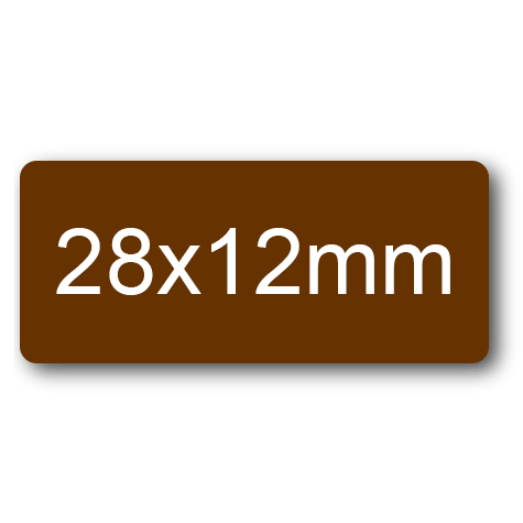 wereinaristea EtichetteAutoadesive 28x12mm(12x28) CartaMARRONE MARRONE, adesivo permanente, su foglietti da cm 15,2x12,5. 40 etichette per foglietto.