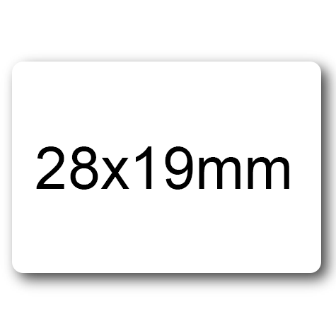 wereinaristea EtichetteAutoadesive 28x19mm(19x28) CartaBIANCA Adesivo PERMANENTE, su foglietti da cm 15,2x12,5. 28 etichette per foglietto.