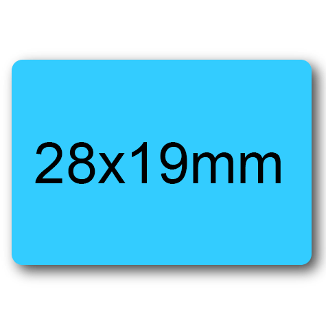 wereinaristea EtichetteAutoadesive 28x19mm(19x28) CartaAZZURRA Adesivo PERMANENTE, su foglietti da cm 15,2x12,5. 28 etichette per foglietto.