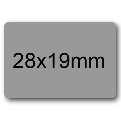 wereinaristea EtichetteAutoadesive 28x19mm(19x28) CartaGRIGIA Adesivo PERMANENTE, su foglietti da cm 15,2x12,5. 28 etichette per foglietto.