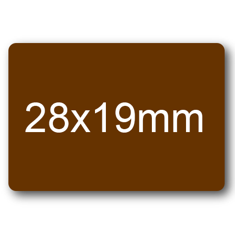 wereinaristea EtichetteAutoadesive 28x19mm(19x28) CartaMARRONE Adesivo PERMANENTE, su foglietti da cm 15,2x12,5. 28 etichette per foglietto.