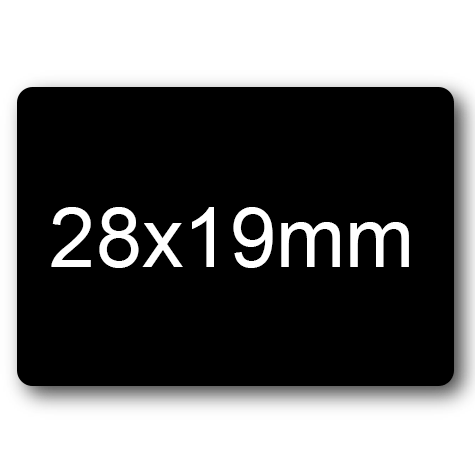 wereinaristea EtichetteAutoadesive 28x19mm(19x28) CartaNERA Adesivo PERMANENTE, su foglietti da cm 15,2x12,5. 28 etichette per foglietto.