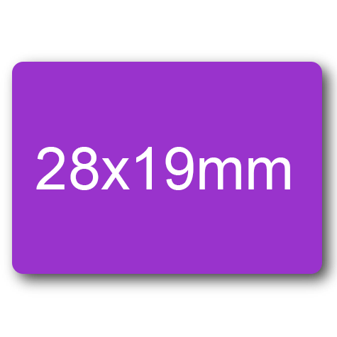 wereinaristea EtichetteAutoadesive 28x19mm(19x28) CartaVIOLA Adesivo PERMANENTE, su foglietti da cm 15,2x12,5. 28 etichette per foglietto.
