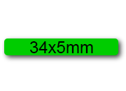 wereinaristea EtichetteAutoadesive, 34x5mm(5x34) CartaVERDE Adesivo permanente, su foglietti da cm 15,2x12,5. 60 etichette per foglietto.
