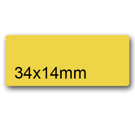 wereinaristea EtichetteAutoadesive 34x14mm(14x34) CartaORO ORO, adesivo permanente, su foglietti da cm 15,2x12,5. 28 etichette per foglietto.