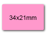 wereinaristea EtichetteAutoadesive, 34x21mm(21x34) CartaROSA ROSA, adesivo permanente, su foglietti da cm 15,2x12,5. 20 etichette per foglietto.