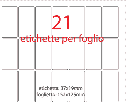 wereinaristea EtichetteAutoadesive, 37x19mm(19x37) CartaNERA Adesivo permanente, su foglietti da cm 15,2x12,5. 21 etichette per foglietto.