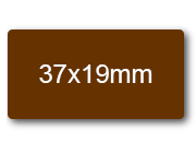 wereinaristea EtichetteAutoadesive, 37x19mm(19x37) CartaMARRONE Adesivo permanente, su foglietti da cm 15,2x12,5. 21 etichette per foglietto.