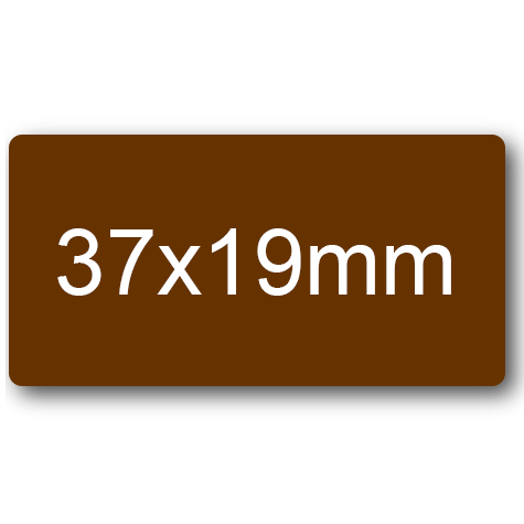 wereinaristea EtichetteAutoadesive, 37x19mm(19x37) CartaMARRONE Adesivo permanente, su foglietti da cm 15,2x12,5. 21 etichette per foglietto.