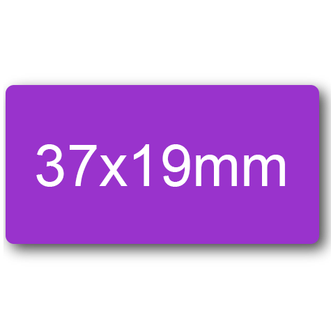 wereinaristea EtichetteAutoadesive, 37x19mm(19x37) CartaVIOLA Adesivo permanente, su foglietti da cm 15,2x12,5. 21 etichette per foglietto.
