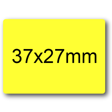 wereinaristea EtichetteAutoadesive, 37x19mm(19x37) CartaGIALLA Adesivo permanente, su foglietti da cm 15,2x12,5. 15 etichette per foglietto.