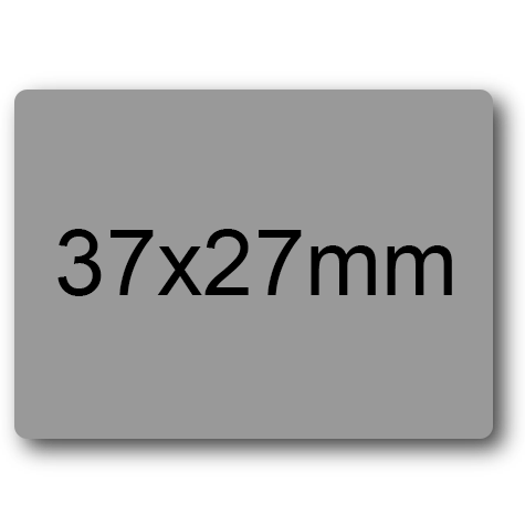 wereinaristea EtichetteAutoadesive, 37x19mm(19x37) CartaGRIGIA Adesivo permanente, su foglietti da cm 15,2x12,5. 15 etichette per foglietto.
