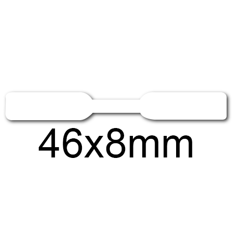 wereinaristea EtichetteAutoadesive 46x8mm(8x46) Carta BIANCO, adesivo RIMOVIBILE, su foglietti da cm 15,2x12,5. 30 etichette per foglietto.
