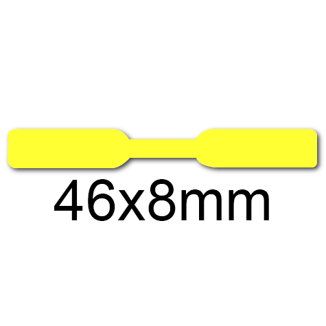 wereinaristea EtichetteAutoadesive 46x8mm(8x46) Carta GIALLO, adesivo permanente, su foglietti da cm 15,2x12,5. 30 etichette per foglietto.