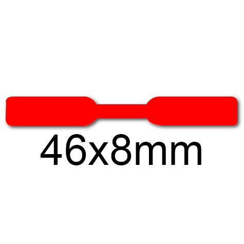 wereinaristea EtichetteAutoadesive 46x8mm(8x46) Carta ROSSO, adesivo permanente, su foglietti da cm 15,2x12,5. 30 etichette per foglietto.