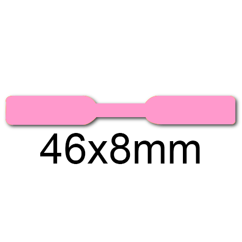 wereinaristea EtichetteAutoadesive 46x8mm(8x46) Carta ROSA, adesivo permanente, su foglietti da cm 15,2x12,5. 30 etichette per foglietto.