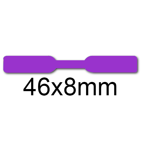 wereinaristea EtichetteAutoadesive 46x8mm(8x46) Carta VIOLA, adesivo permanente, su foglietti da cm 15,2x12,5. 30 etichette per foglietto.