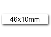 wereinaristea EtichetteAutoadesive 46x10mm(10x46) Carta BIANCO, adesivo permanente, su foglietti da cm 15,2x12,5. 30 etichette per foglietto.