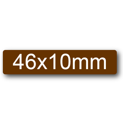 wereinaristea EtichetteAutoadesive 46x10mm(10x46) Carta MARRONE, adesivo permanente, su foglietti da cm 15,2x12,5. 30 etichette per foglietto.