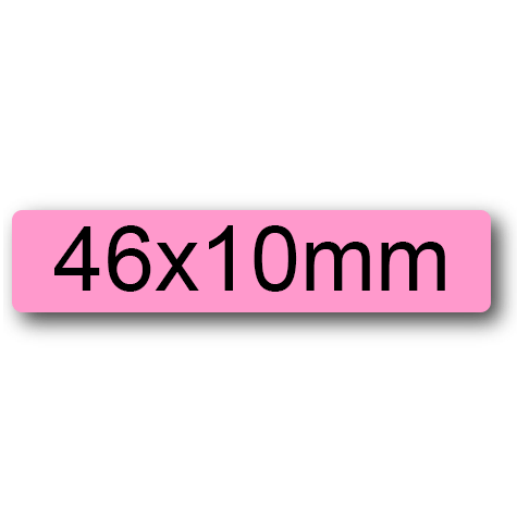 wereinaristea EtichetteAutoadesive 46x10mm(10x46) Carta ROSA, adesivo permanente, su foglietti da cm 15,2x12,5. 30 etichette per foglietto.