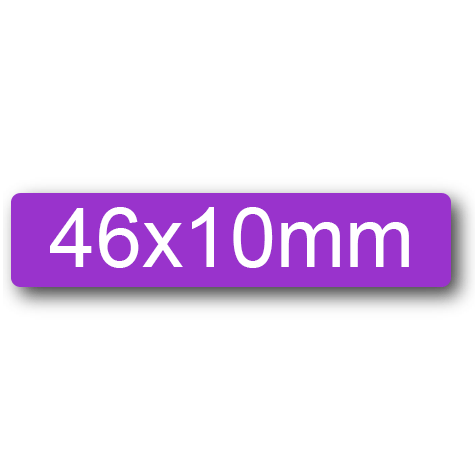 wereinaristea EtichetteAutoadesive 46x10mm(10x46) Carta VIOLA, adesivo permanente, su foglietti da cm 15,2x12,5. 30 etichette per foglietto.