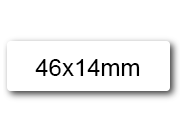 wereinaristea EtichetteAutoadesive 46x14mm(14x46) Carta BIANCO, adesivo permanente, su foglietti da cm 15,2x12,5. 21 etichette per foglietto.