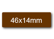 wereinaristea EtichetteAutoadesive 46x14mm(14x46) Carta MARRONE, adesivo permanente, su foglietti da cm 15,2x12,5. 21 etichette per foglietto.