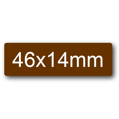 wereinaristea EtichetteAutoadesive 46x14mm(14x46) Carta MARRONE, adesivo permanente, su foglietti da cm 15,2x12,5. 21 etichette per foglietto.
