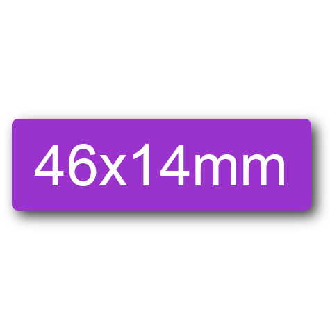 wereinaristea EtichetteAutoadesive 46x14mm(14x46) Carta VIOLA, adesivo permanente, su foglietti da cm 15,2x12,5. 21 etichette per foglietto.