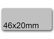 wereinaristea EtichetteAutoadesive 46x20mm(20x46) Carta ARGENTO, adesivo permanente, su foglietti da cm 15,2x12,5. 15 etichette per foglietto.
