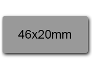 wereinaristea EtichetteAutoadesive 46x20mm(20x46) Carta GRIGIO, adesivo permanente, su foglietti da cm 15,2x12,5. 15 etichette per foglietto SOG10033gr