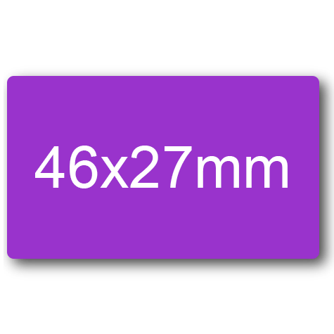 wereinaristea EtichetteAutoadesive 46x27mm(27x46) Carta VIOLA, adesivo permanente, su foglietti da cm 15,2x12,5. 12 etichette per foglietto.