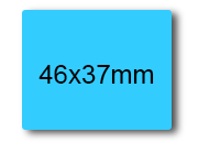 wereinaristea EtichetteAutoadesive 46x37mm(37x46) Carta AZZURRO, adesivo permanente, su foglietti da cm 15,2x12,5. 9 etichette per foglietto.
