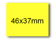wereinaristea EtichetteAutoadesive 46x37mm(37x46) Carta GIALLO, adesivo permanente, su foglietti da cm 15,2x12,5. 9 etichette per foglietto.