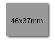wereinaristea EtichetteAutoadesive 46x37mm(37x46) Carta GRIGIO, adesivo permanente, su foglietti da cm 15,2x12,5. 9 etichette per foglietto SOG10035gr