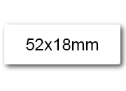 wereinaristea EtichetteAutoadesive 52x18mm(18x52) Carta BIANCO, adesivo permanente, su foglietti da cm 15,2x12,5. 14 etichette per foglietto.