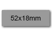 wereinaristea EtichetteAutoadesive 52x18mm(18x52) Carta GRIGIO, adesivo permanente, su foglietti da cm 15,2x12,5. 9 etichette per foglietto.