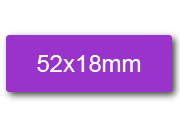 wereinaristea EtichetteAutoadesive 52x18mm(18x52) Carta VIOLA, adesivo permanente, su foglietti da cm 15,2x12,5. 9 etichette per foglietto.