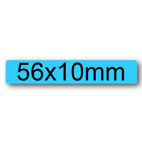 wereinaristea EtichetteAutoadesive 56x10mm(10x56) Carta AZZURRO adesivo permanente, su foglietti da cm 15,2x12,5. 24 etichette per foglietto.