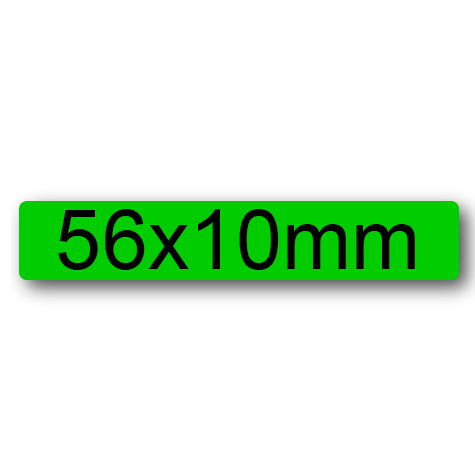 wereinaristea EtichetteAutoadesive 56x10mm(10x56) Carta VERDE adesivo permanente, su foglietti da cm 15,2x12,5. 24 etichette per foglietto.