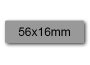 wereinaristea EtichetteAutoadesive 56x16mm(16x56) Carta GRIGIO, adesivo permanente, su foglietti da cm 15,2x12,5. 9 etichette per foglietto.