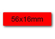wereinaristea EtichetteAutoadesive 56x16mm(16x56) Carta ROSSO, adesivo permanente, su foglietti da cm 15,2x12,5. 9 etichette per foglietto.